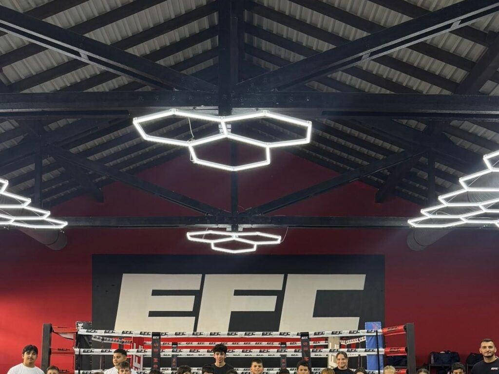 Boxring vor der EFC-Wand