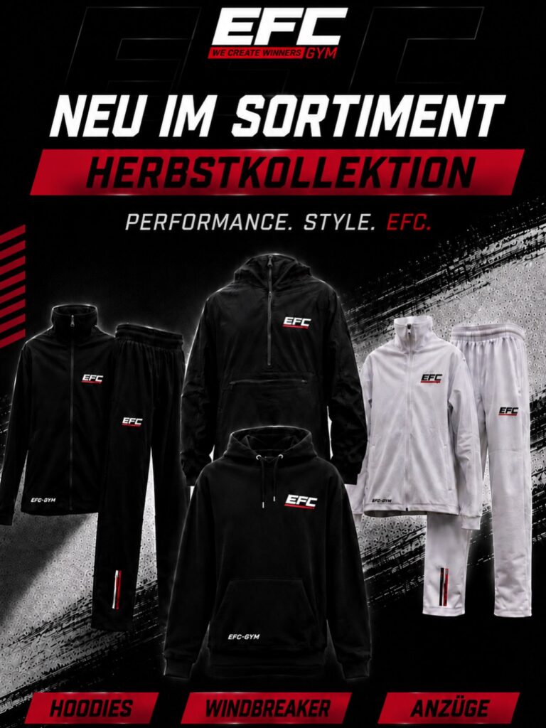 EFC-Herbstkollektion: Hoodies, Windbreaker und Anzüge